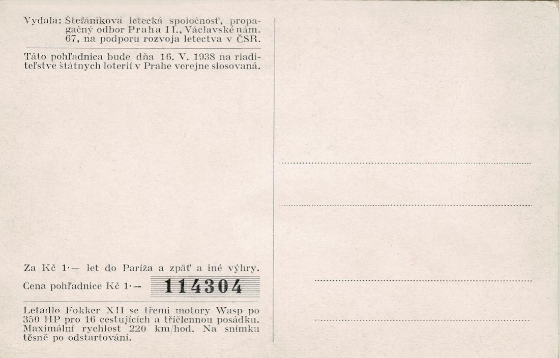 Naam: Kaart 825a. Fokker XII - Diese Lotteriepostkarte wurde 1938 in der Tschechoslowakei ausgestellt,.jpg
Bekeken: 1019
Grootte: 88,0 KB