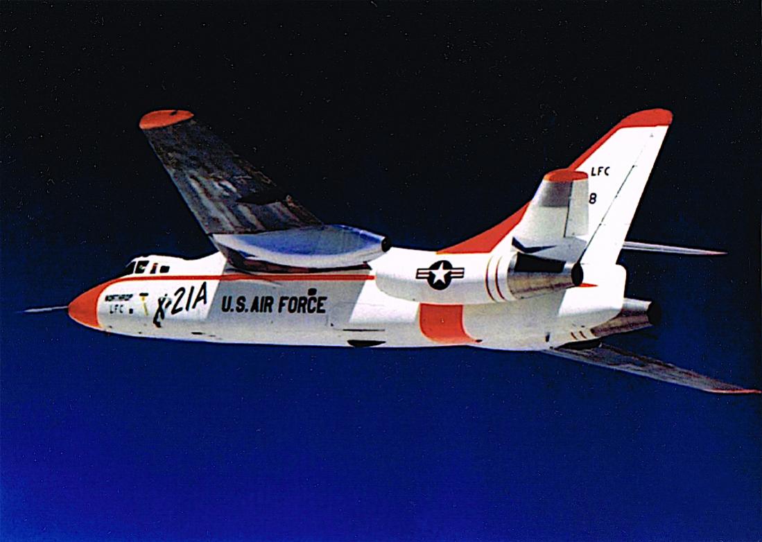 Naam: Foto 634. Northrop X-21A (55-0408), based on the Douglas WB-66D airframe.jpg
Bekeken: 455
Grootte: 82,3 KB